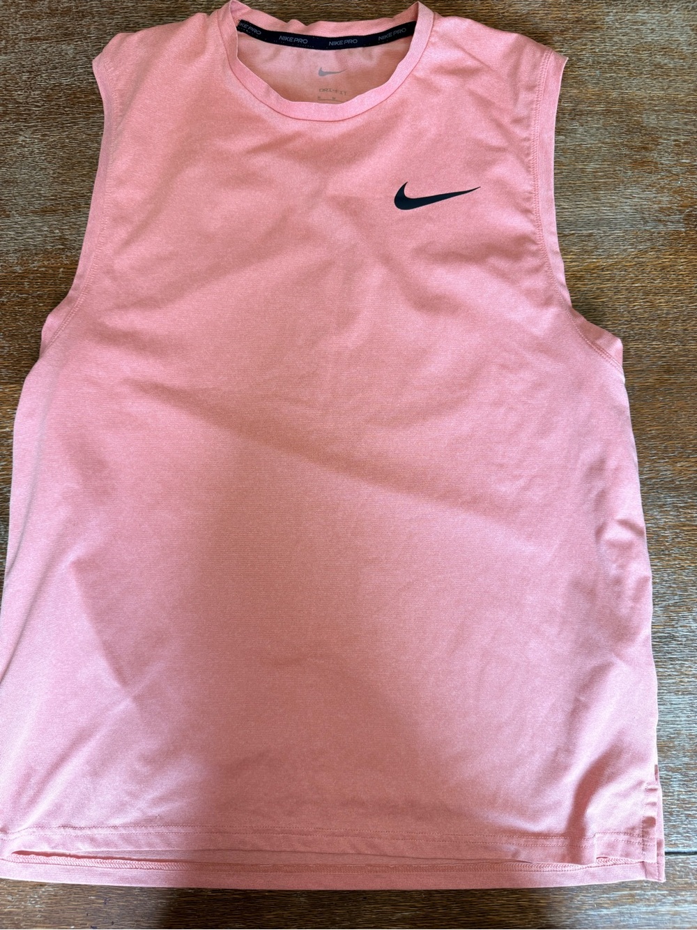 Nike Women’s Pink Sleeveless Muscle Tank with Black Swoosh